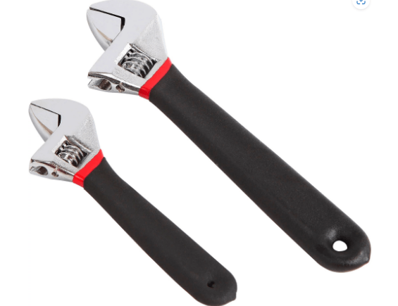 2 pc adjustable wrench set