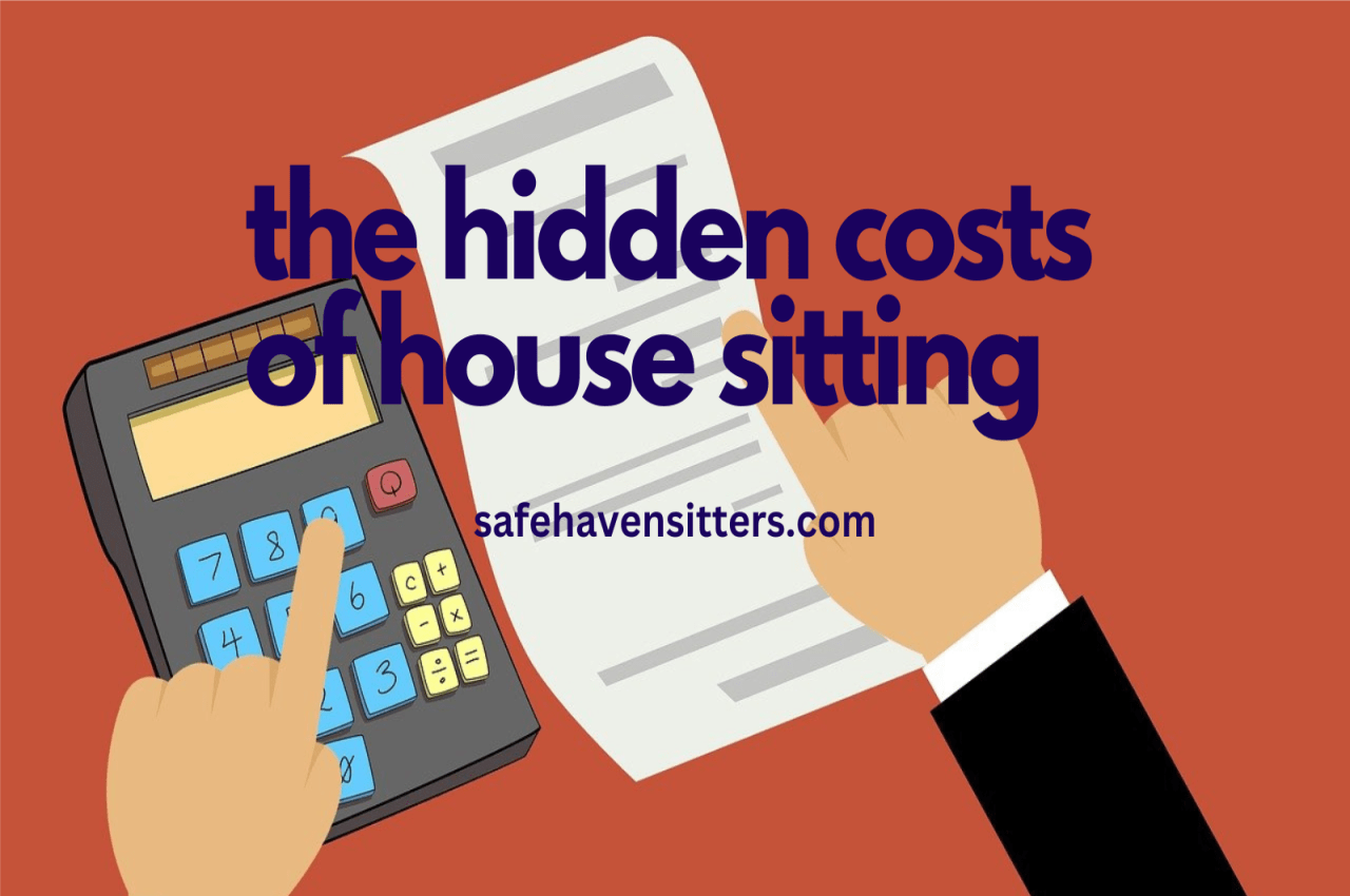 Hidden Costs of House Sitting - How to Budget Wisely