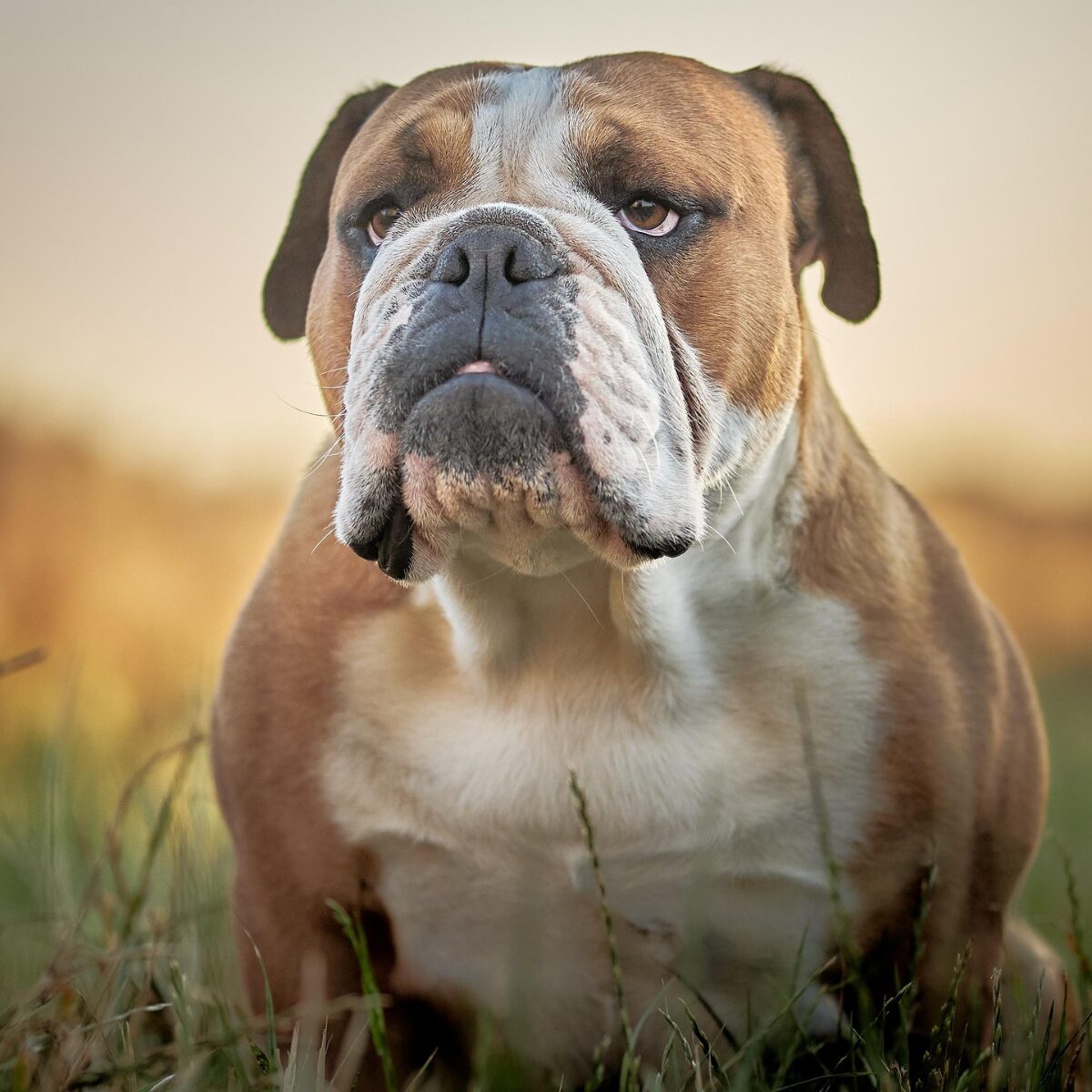 Brown and White Bulldog